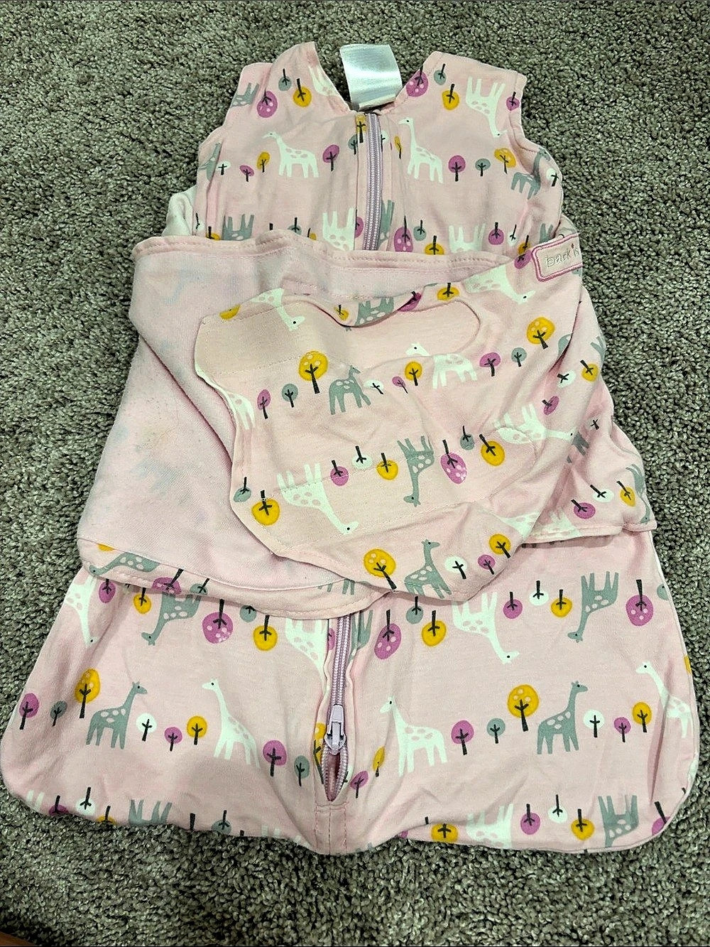 Halo SleepSack Swaddle Newborn Pink Animal Print